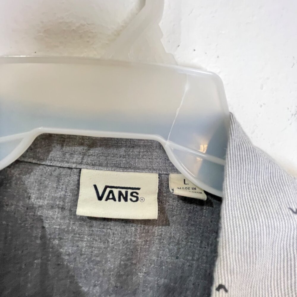 Boy's Vans Off The Wall Button Up Cotton Shirt Size L - Picture 3 of 5